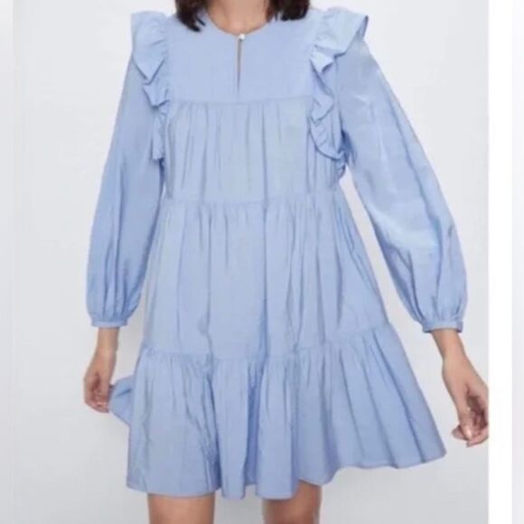 LAST CHANCE Zara A-line dress with ruffles - Picture 8 of 9